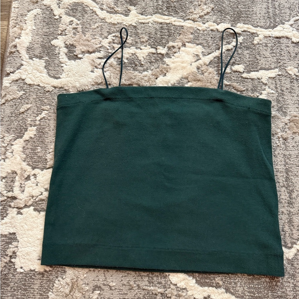 American Eagle Outfitters Forest Green Crop Top